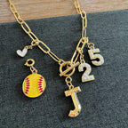 Softball Number Necklace