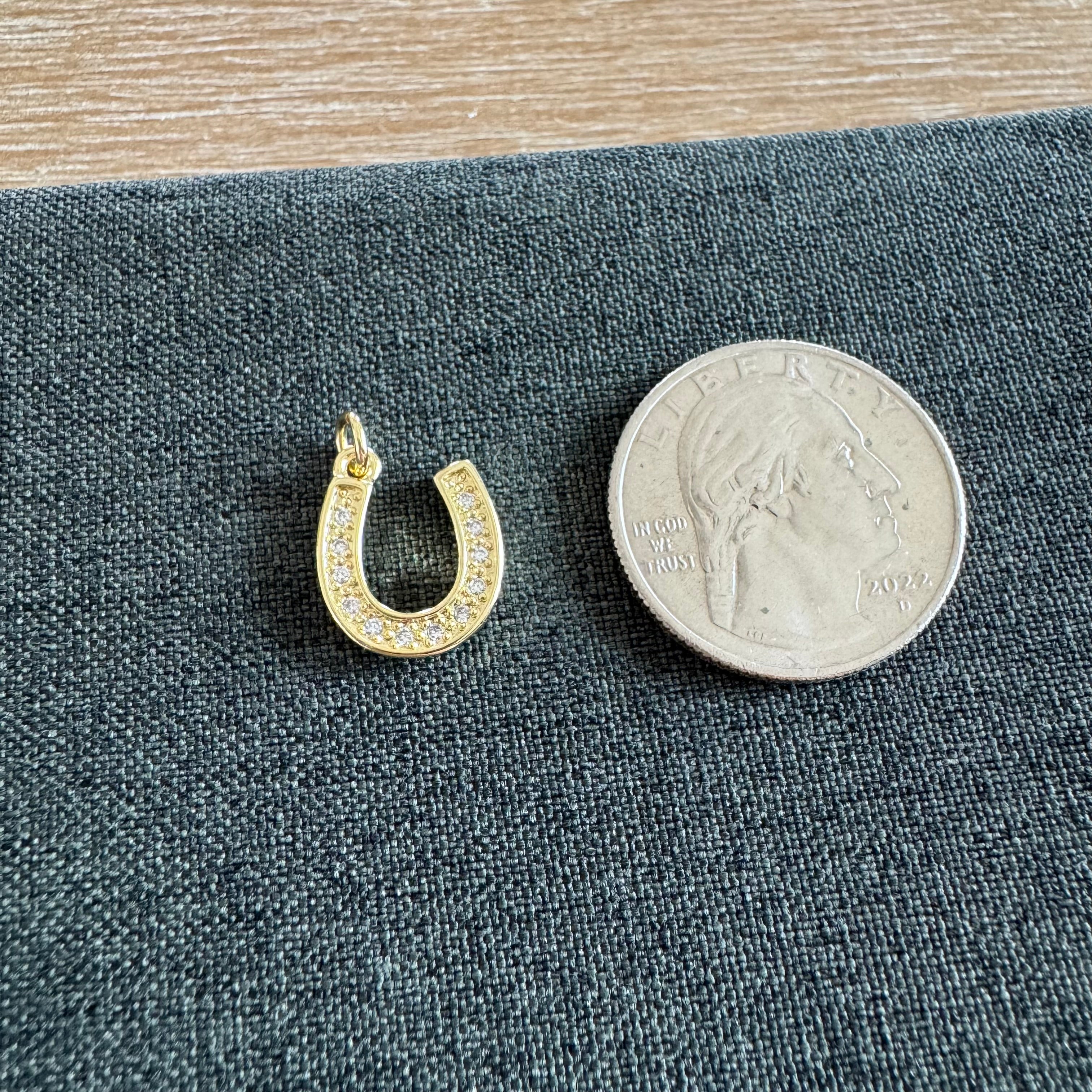 Heather Horseshoe Charm