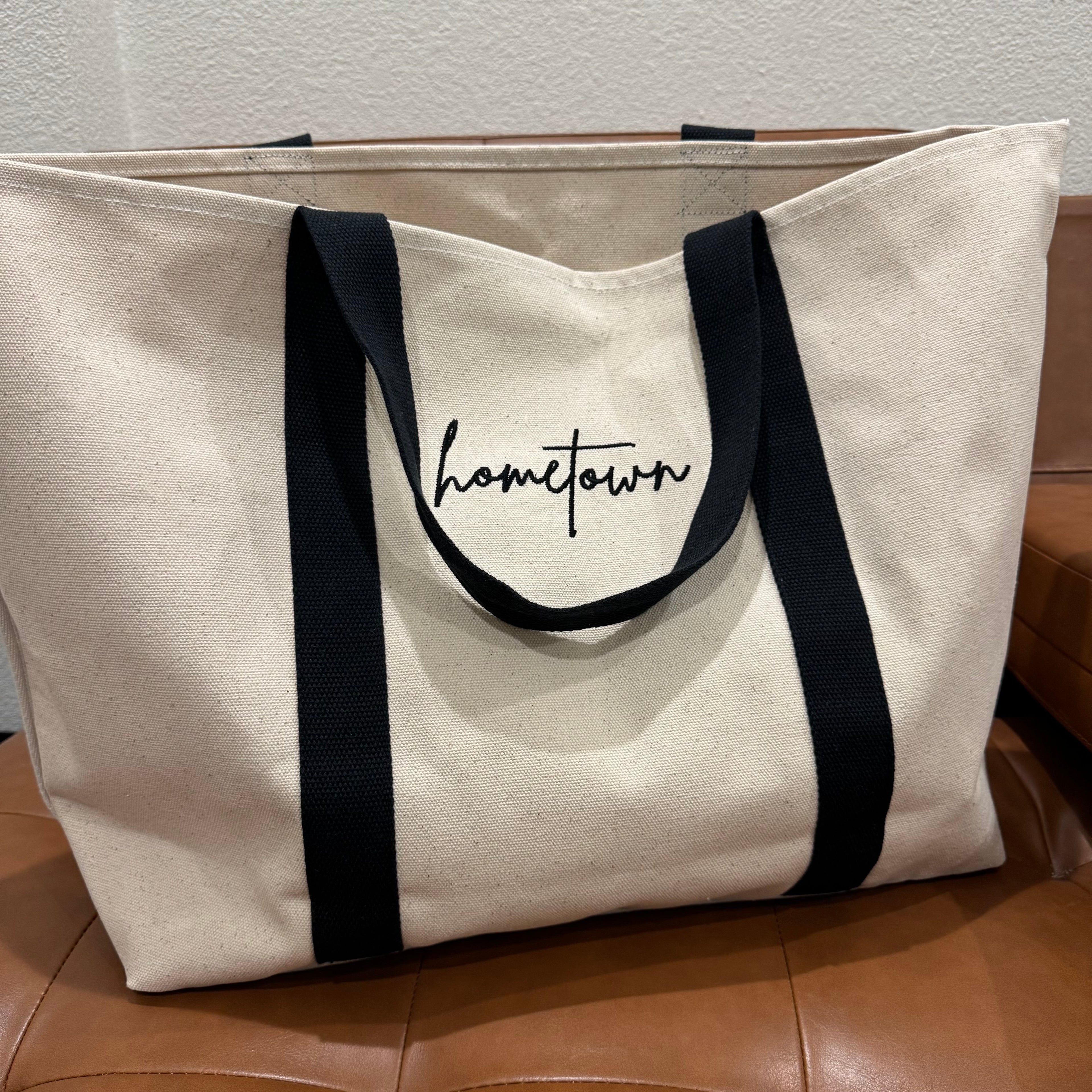 Hometown Embroidered Bag Black