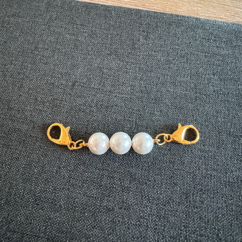 Three Pearl Shoe Charm