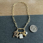 Madison Cheer Mom Carabiner Charm Necklace