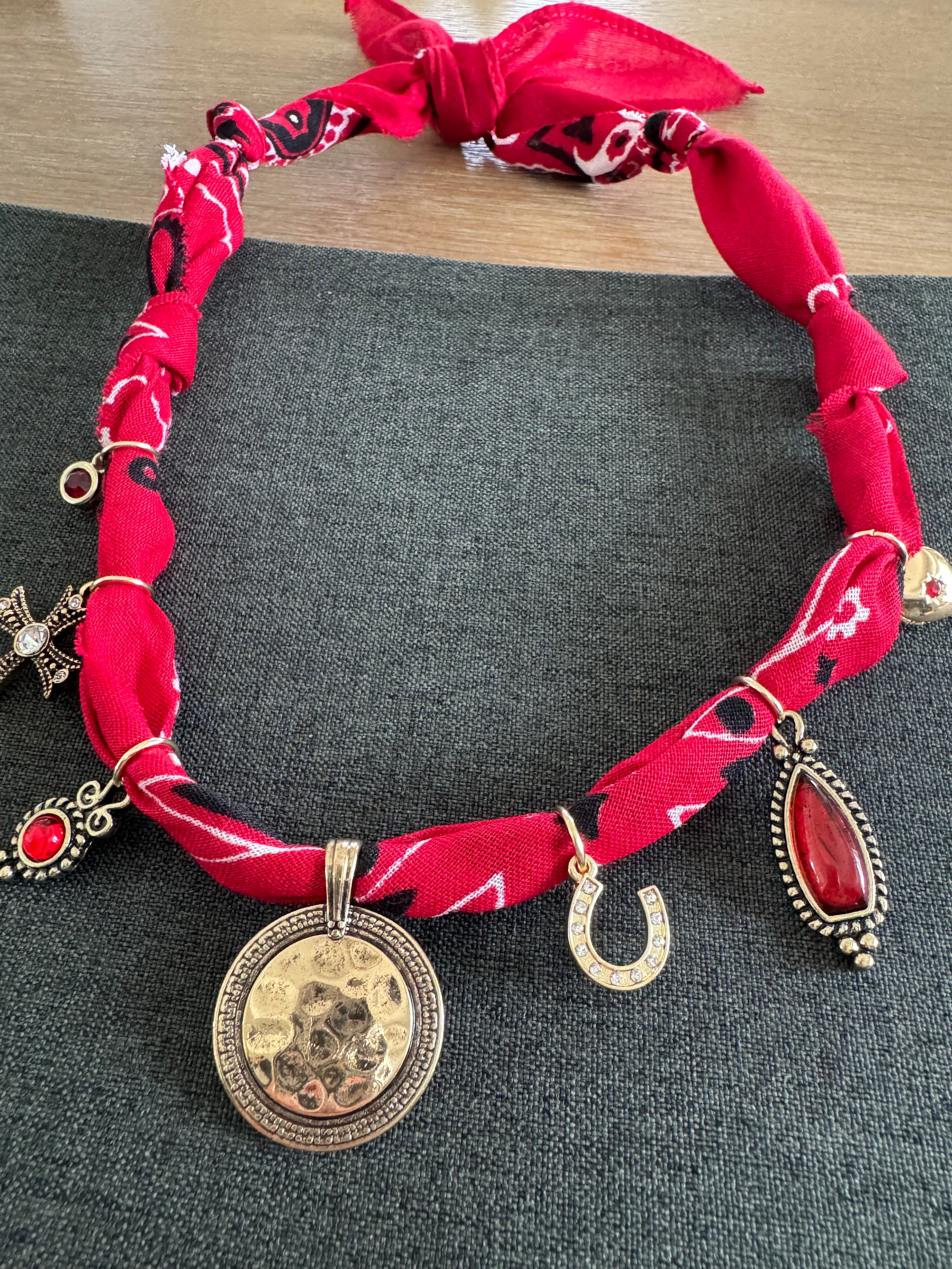 Red Charm Bandana