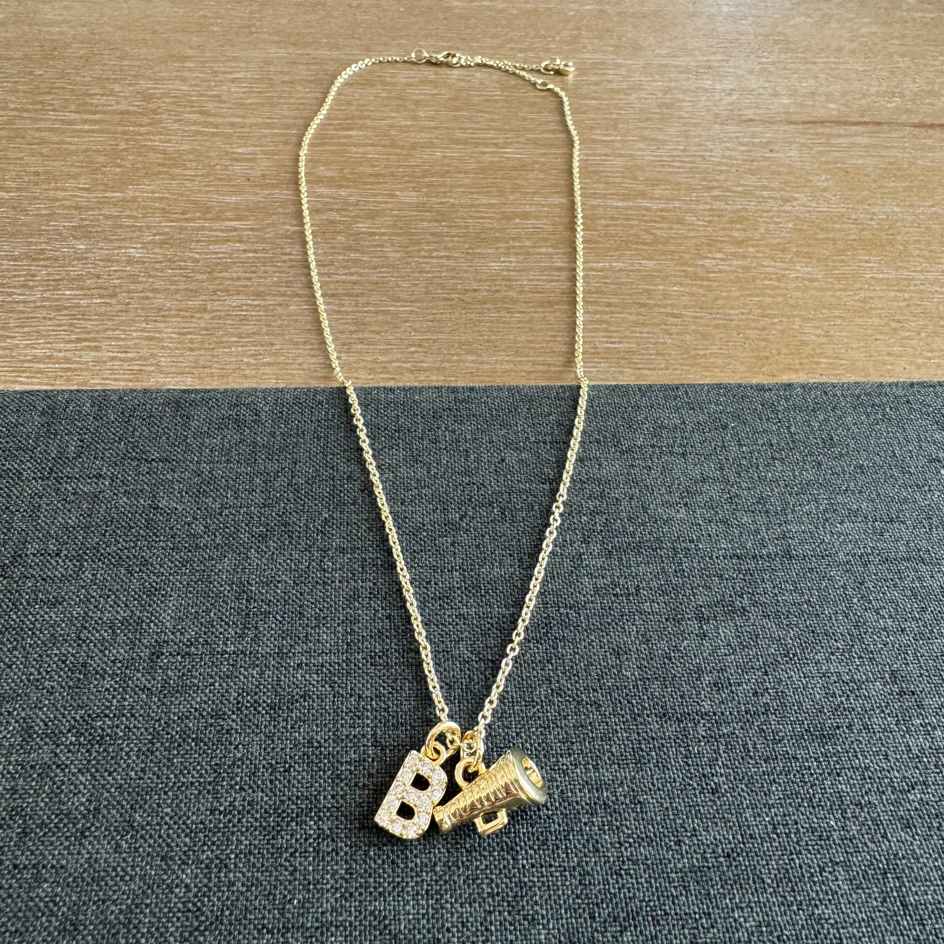 Cheer Initial Necklace