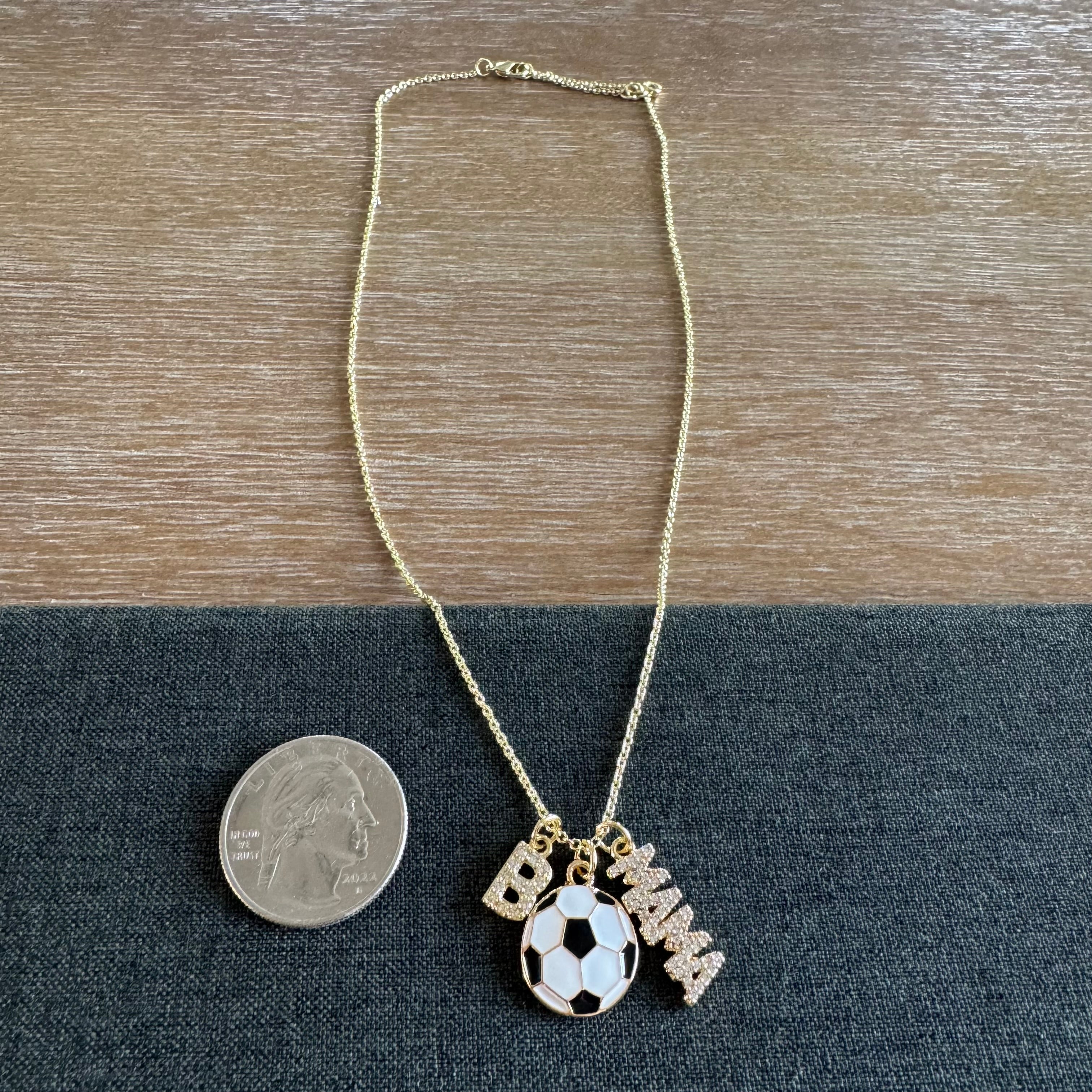 Soccer Mama Initial Casen Necklace