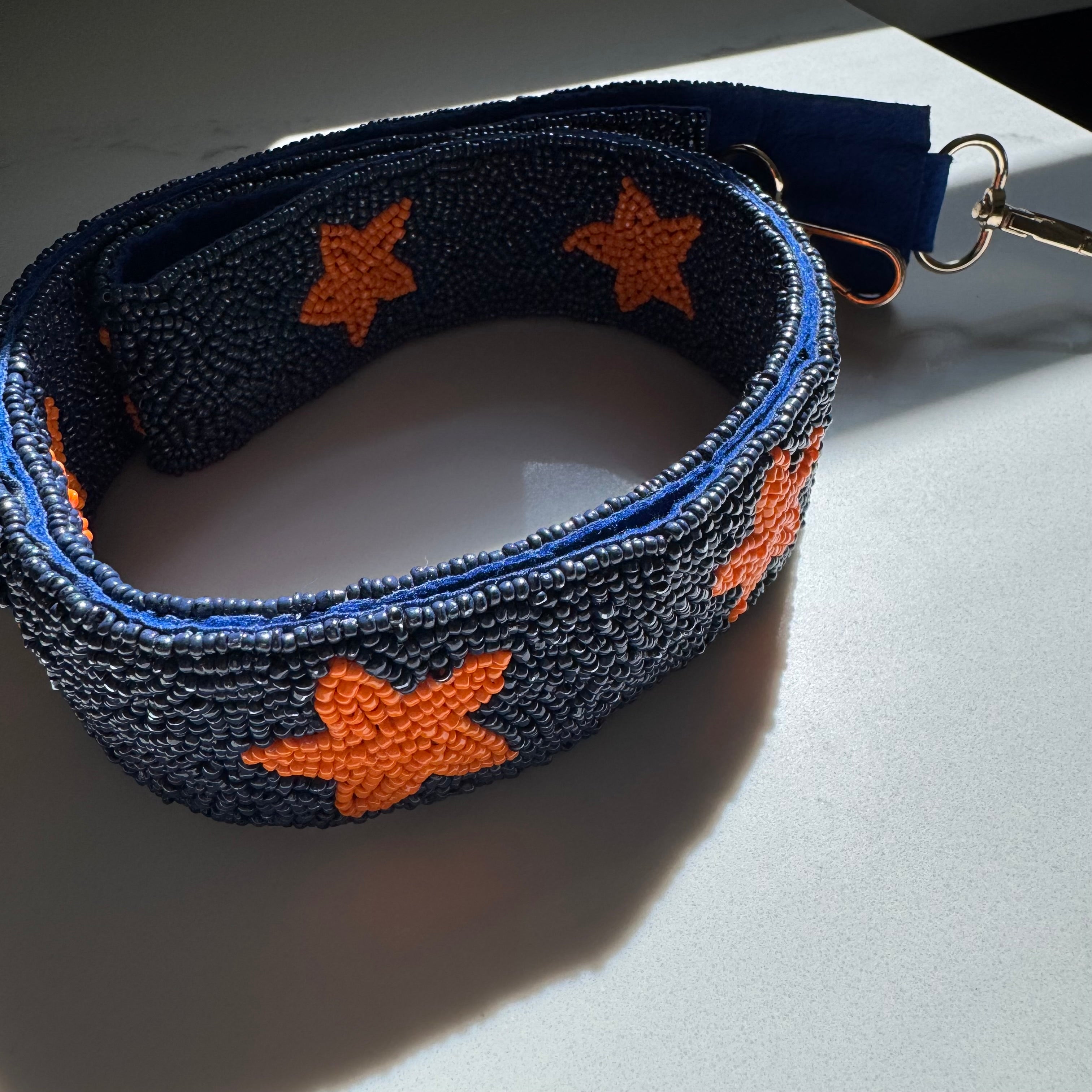 Orange and Blue Bag Strap