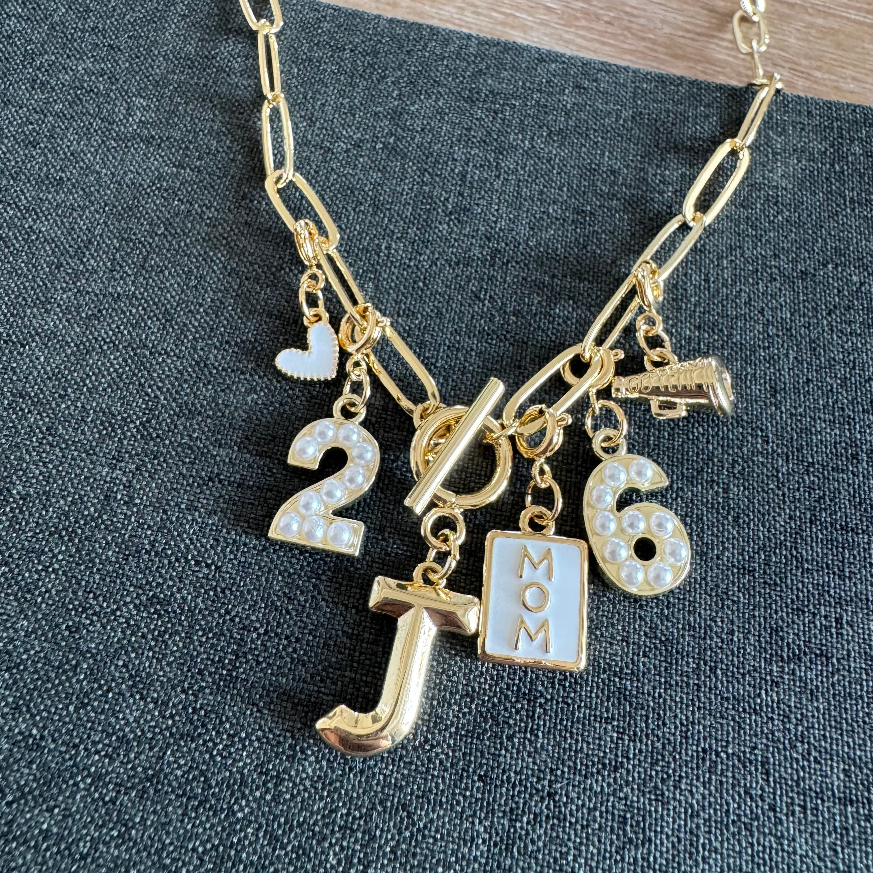 Cheer Mom Number Necklace