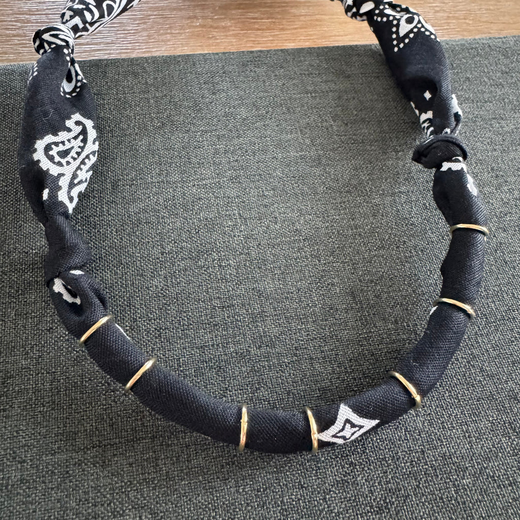 Premade Bandana Necklace Black