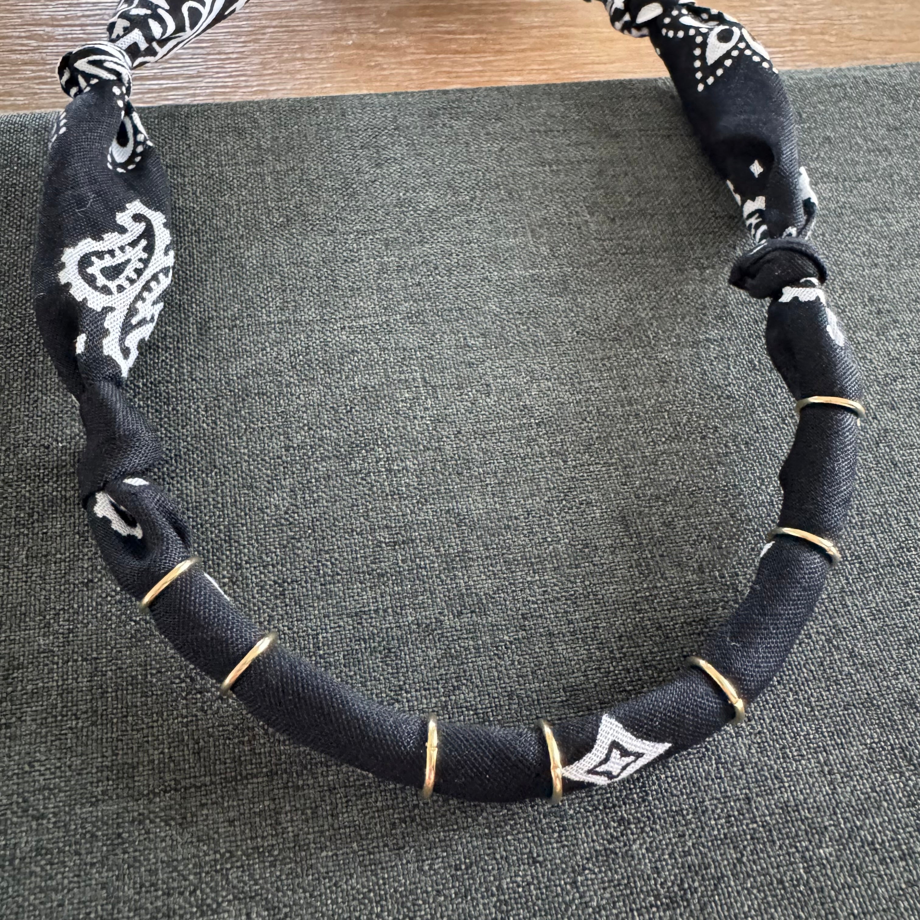 Premade Bandana Necklace Black