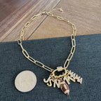 JSN Super Bowl Mama Football Carabiner Necklace