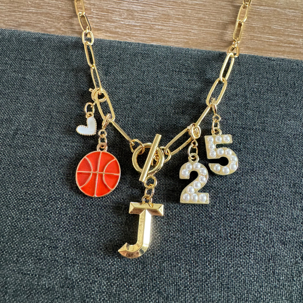 Basketball Number Necklace