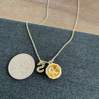 Soccer Pendant Initial Casen Necklace