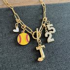 Softball Number Necklace