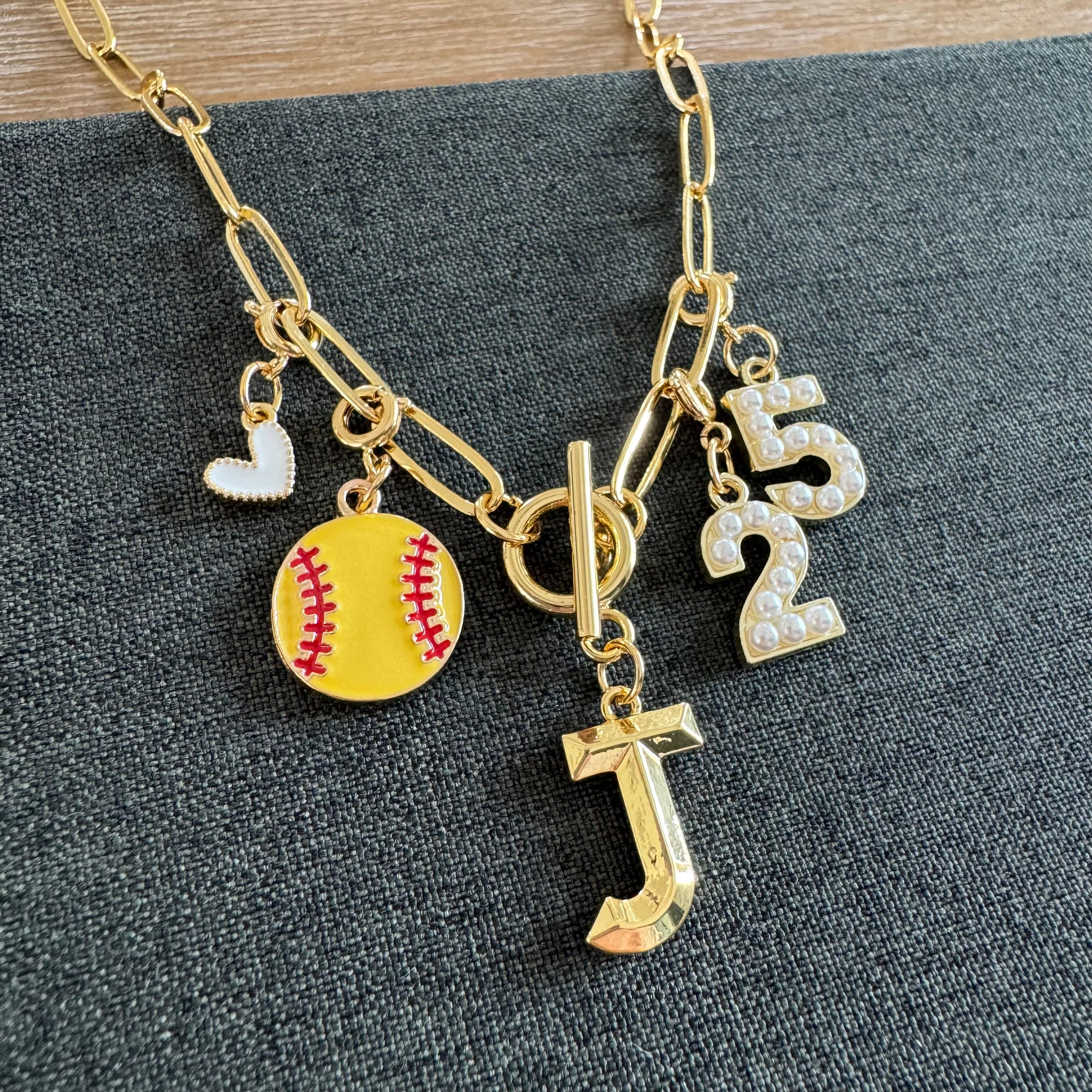 Softball Number Necklace