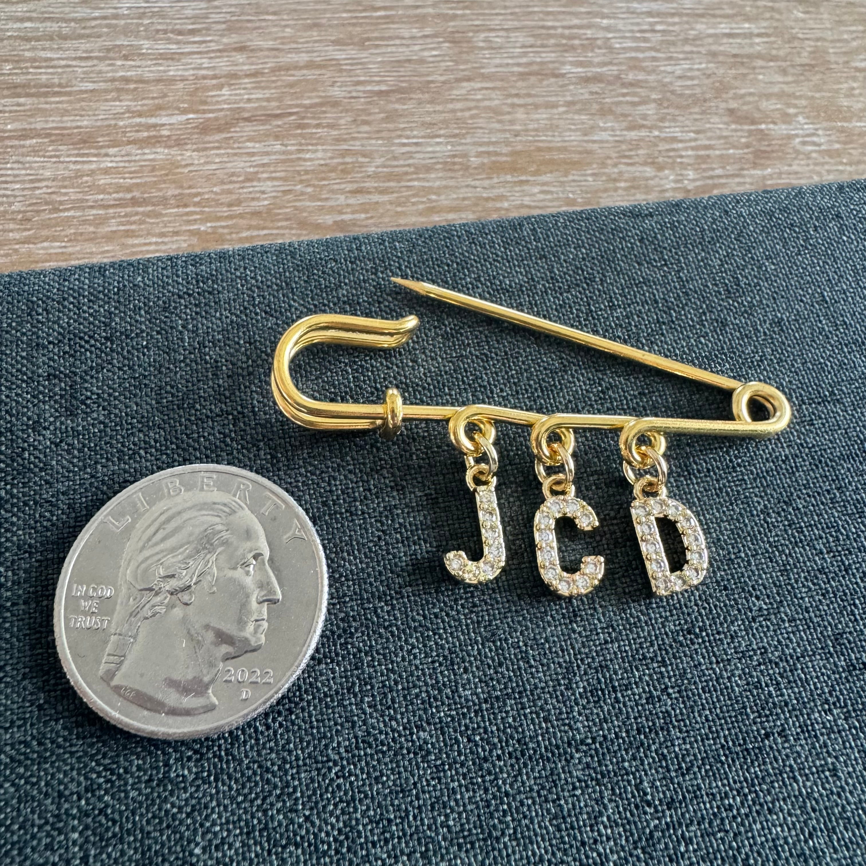 Initial Brooch Pin