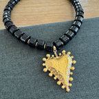 Harlee Heart Necklace Black