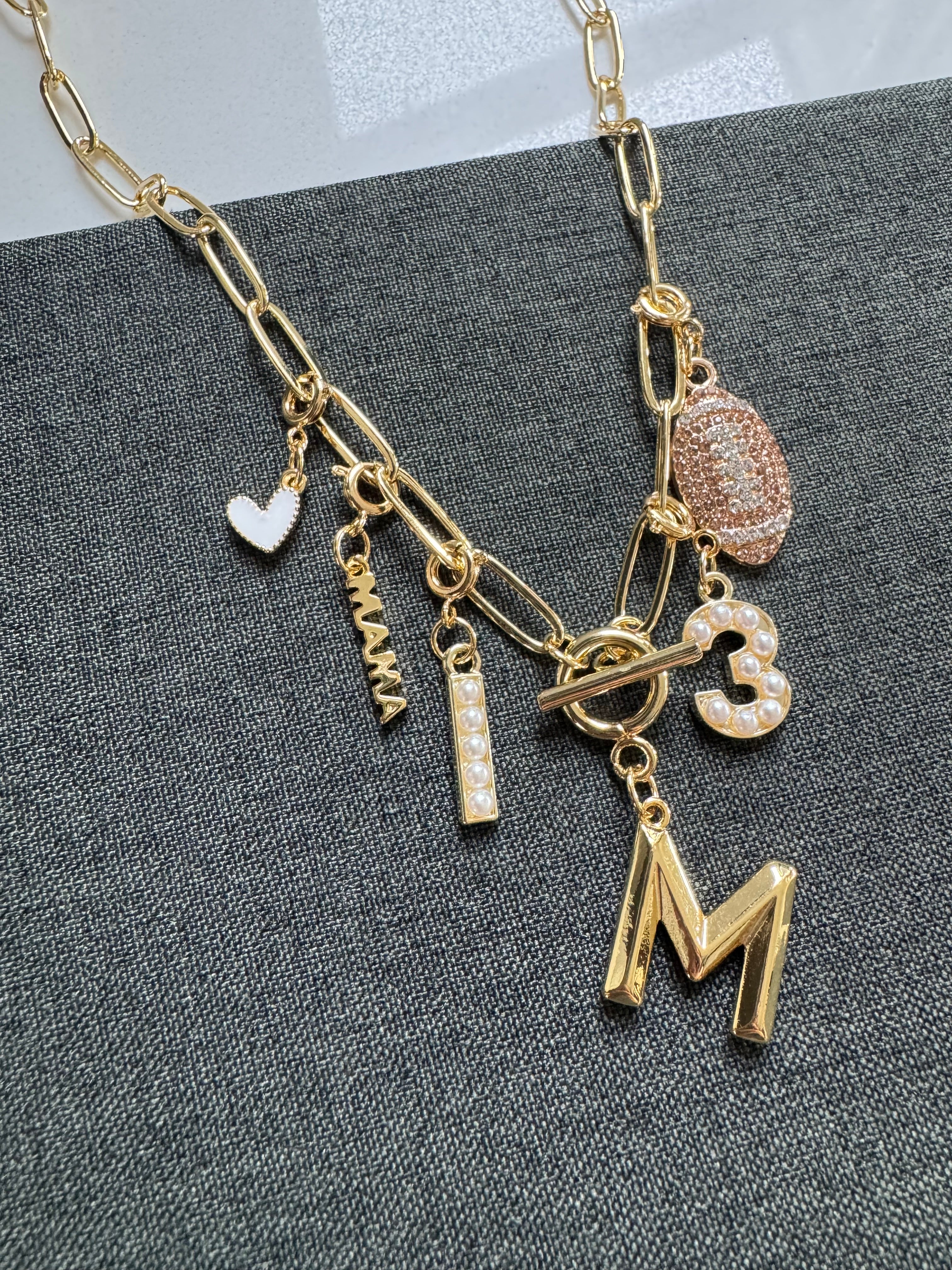 Football Mama Number Necklace
