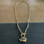 Cheer Charm Cluster Necklace