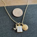 Casen Basketball Mom Necklace Stone Gold