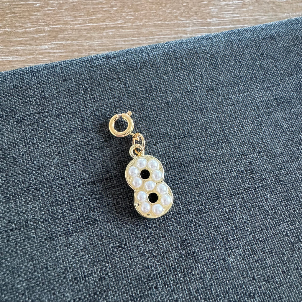 Number Charm Pearl with clasp