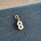 Number Charm Pearl with clasp
