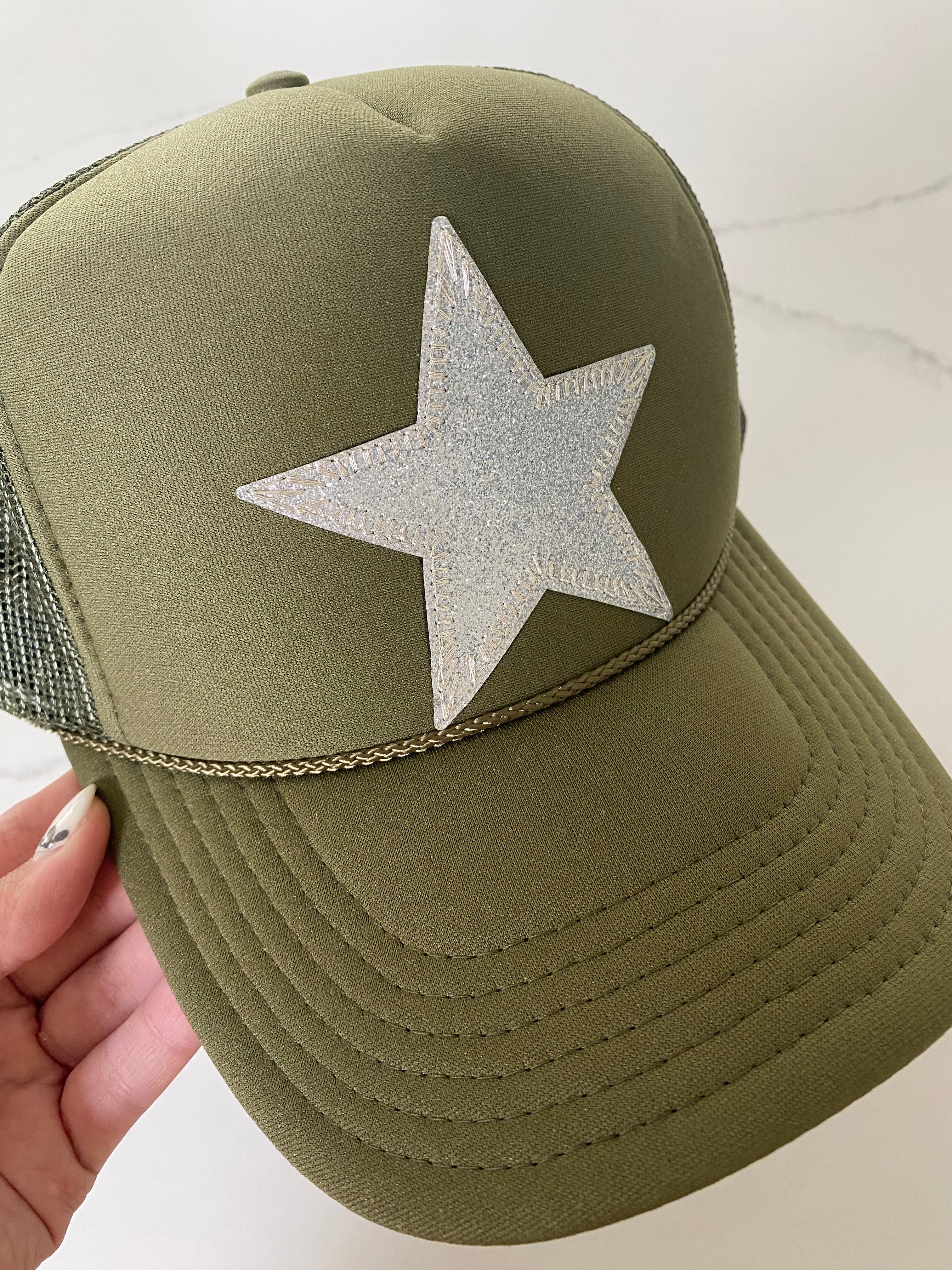 Green Silver Star Hat