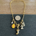 Softball Number Necklace