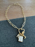 Tatum Mom Heart Carabiner Necklace