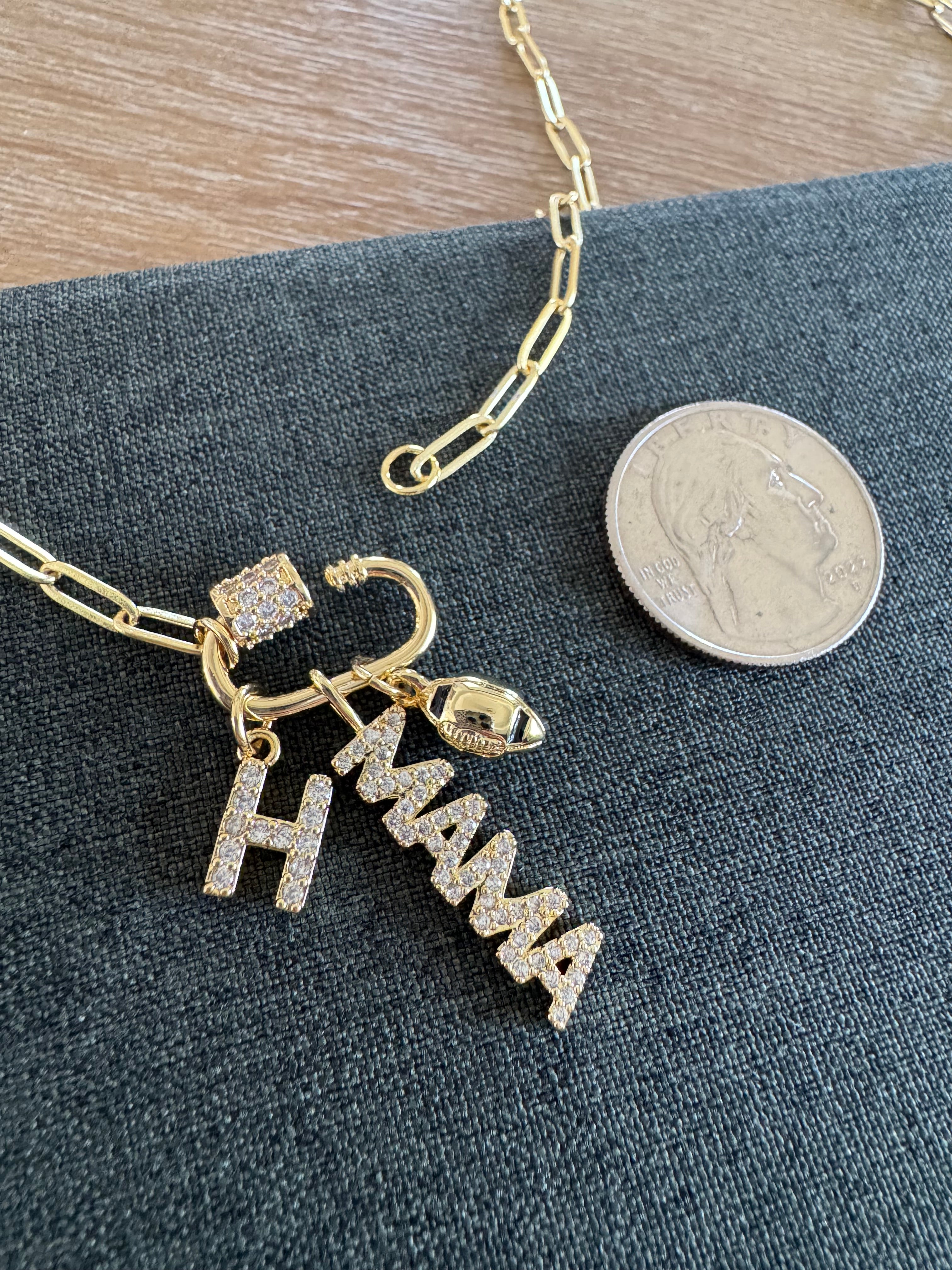 Football Mama Charm Necklace