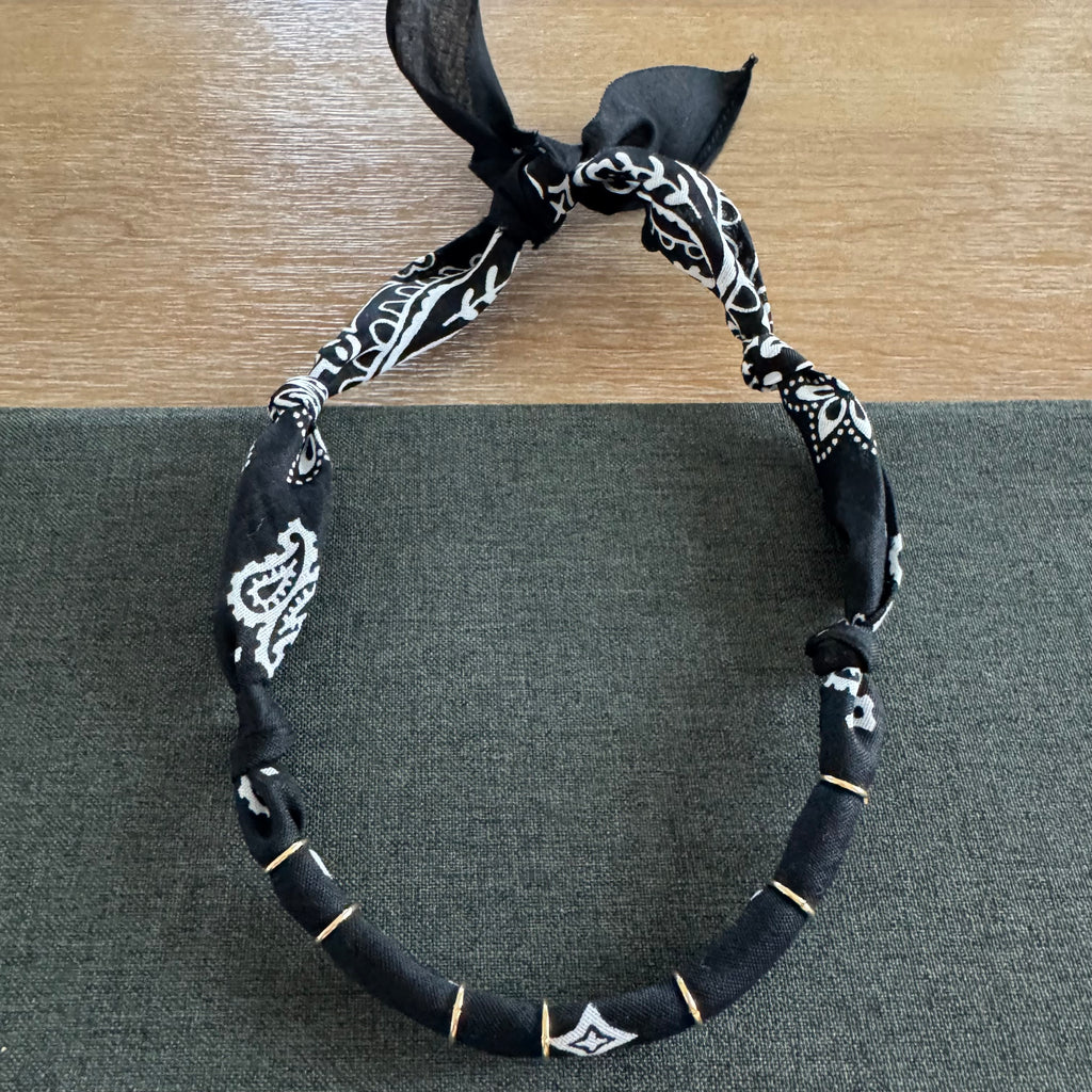 Premade Bandana Necklace Black