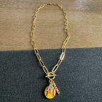Softball Mama Initial Stone Necklace