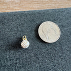 White Volleyball Charm