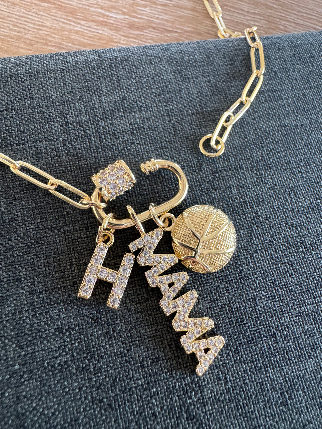 Basketball Mama Charm Necklace