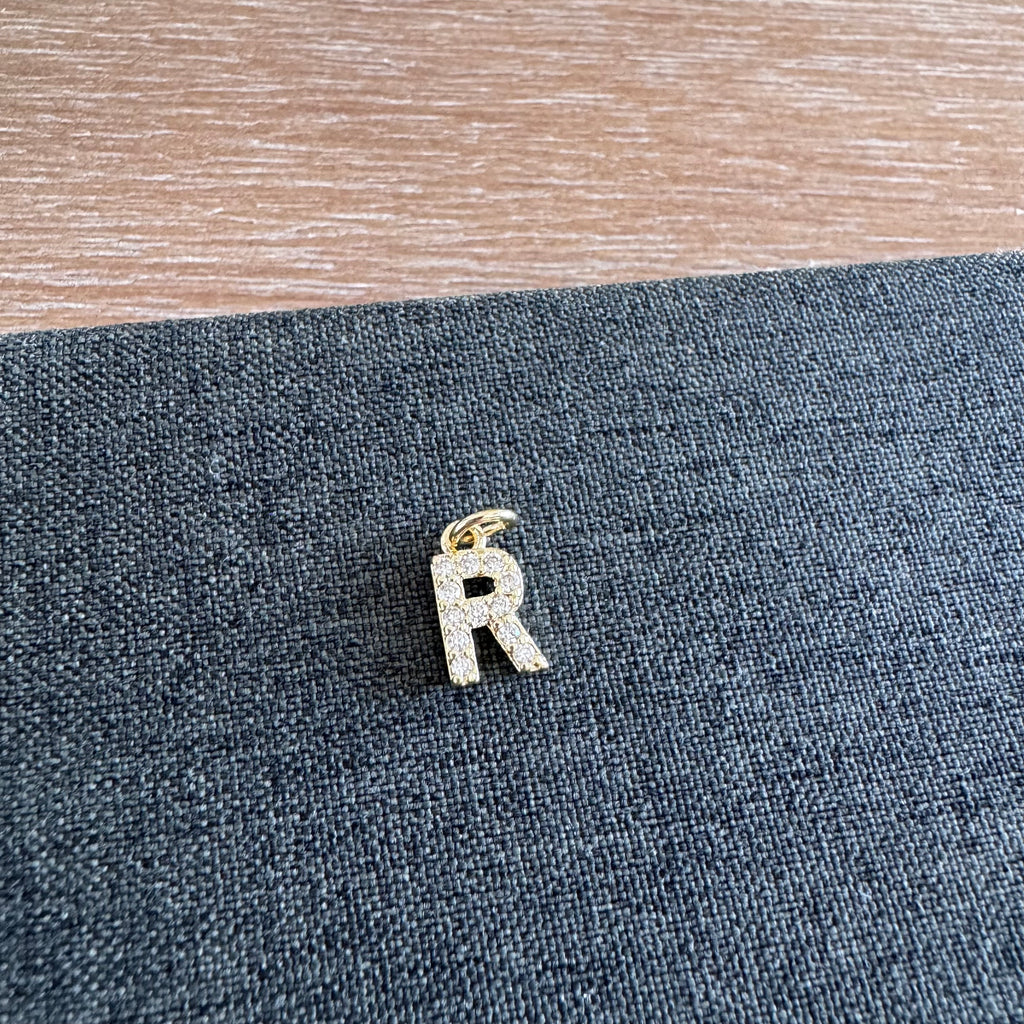 Rhinestone Letter Charm