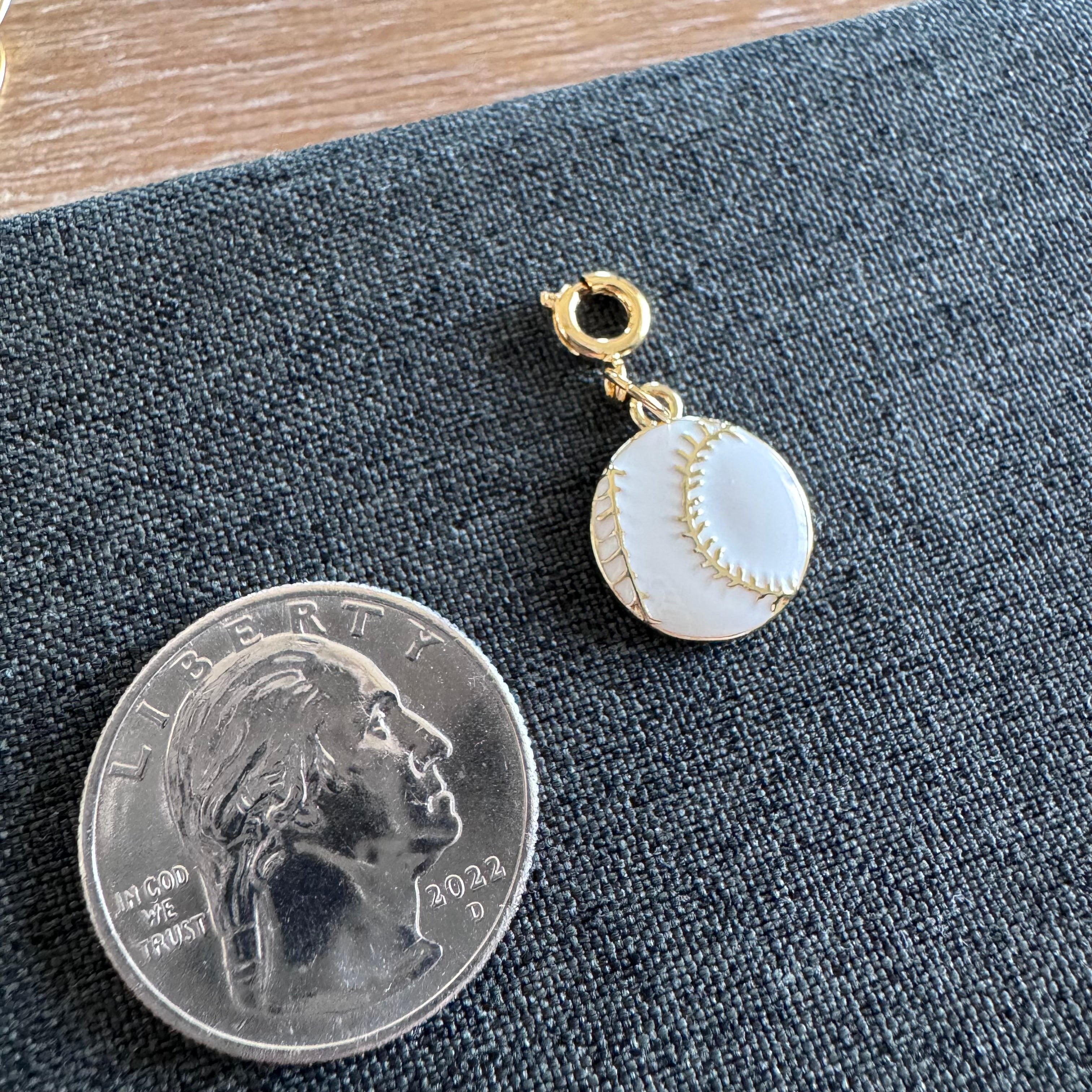 Hometown Baseball Charm with clasp
