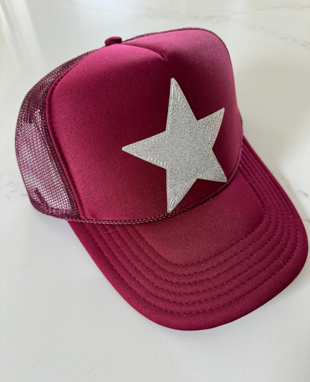 Silver Star Maroon Hat