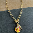 Softball Mama Initial Stone Necklace