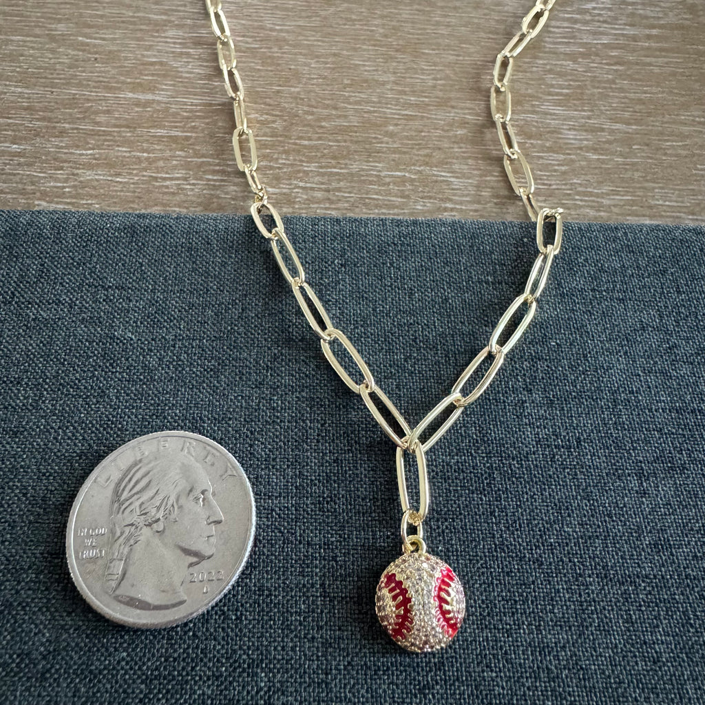 Palmer Baseball Necklace