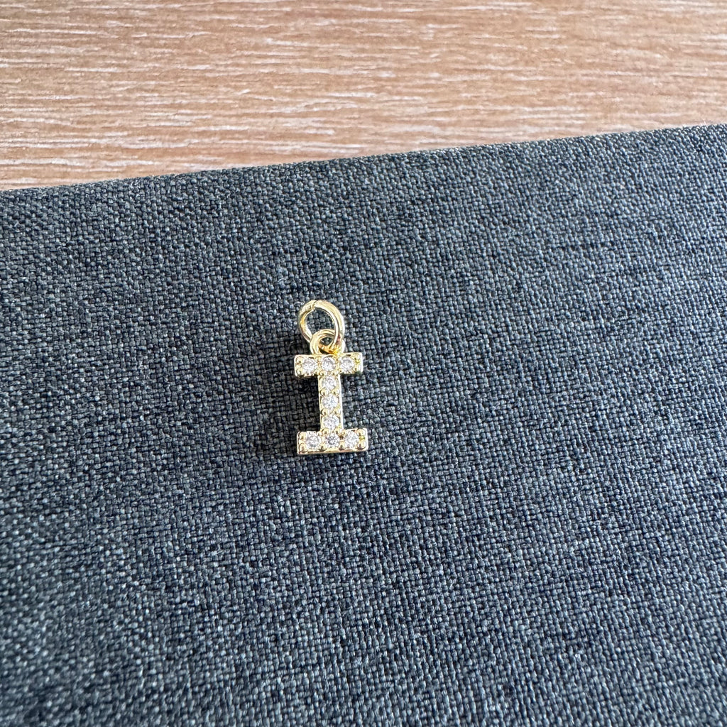Rhinestone Letter Charm