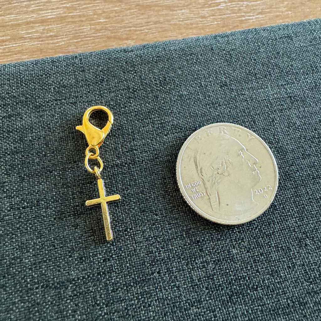 Antique Style Cross Shoe Charm