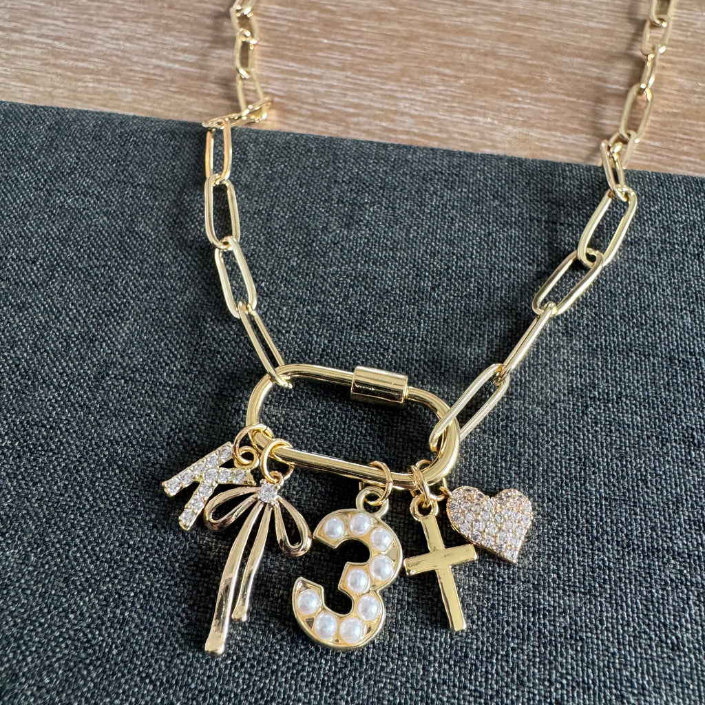 Kimberly Carabiner Cross Charm Necklace