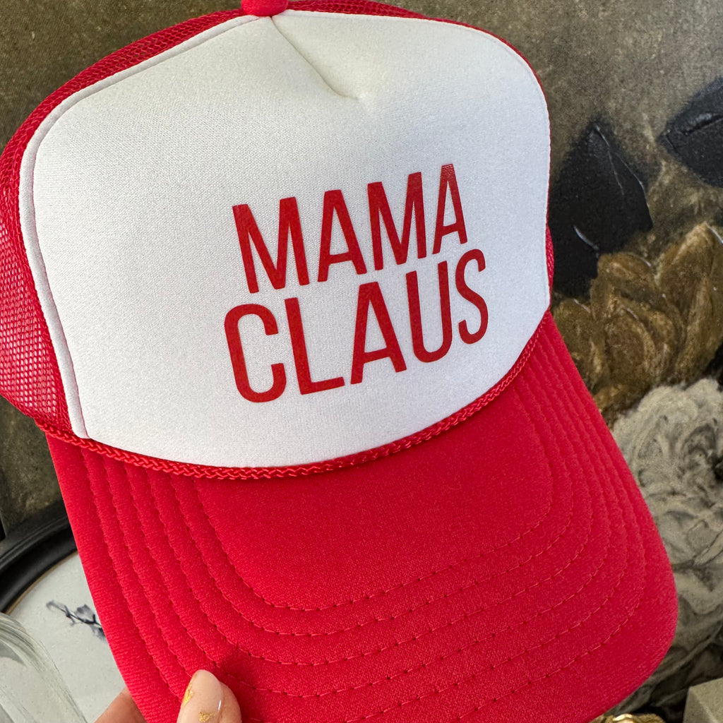 Red Mama Claus Red and White Hat