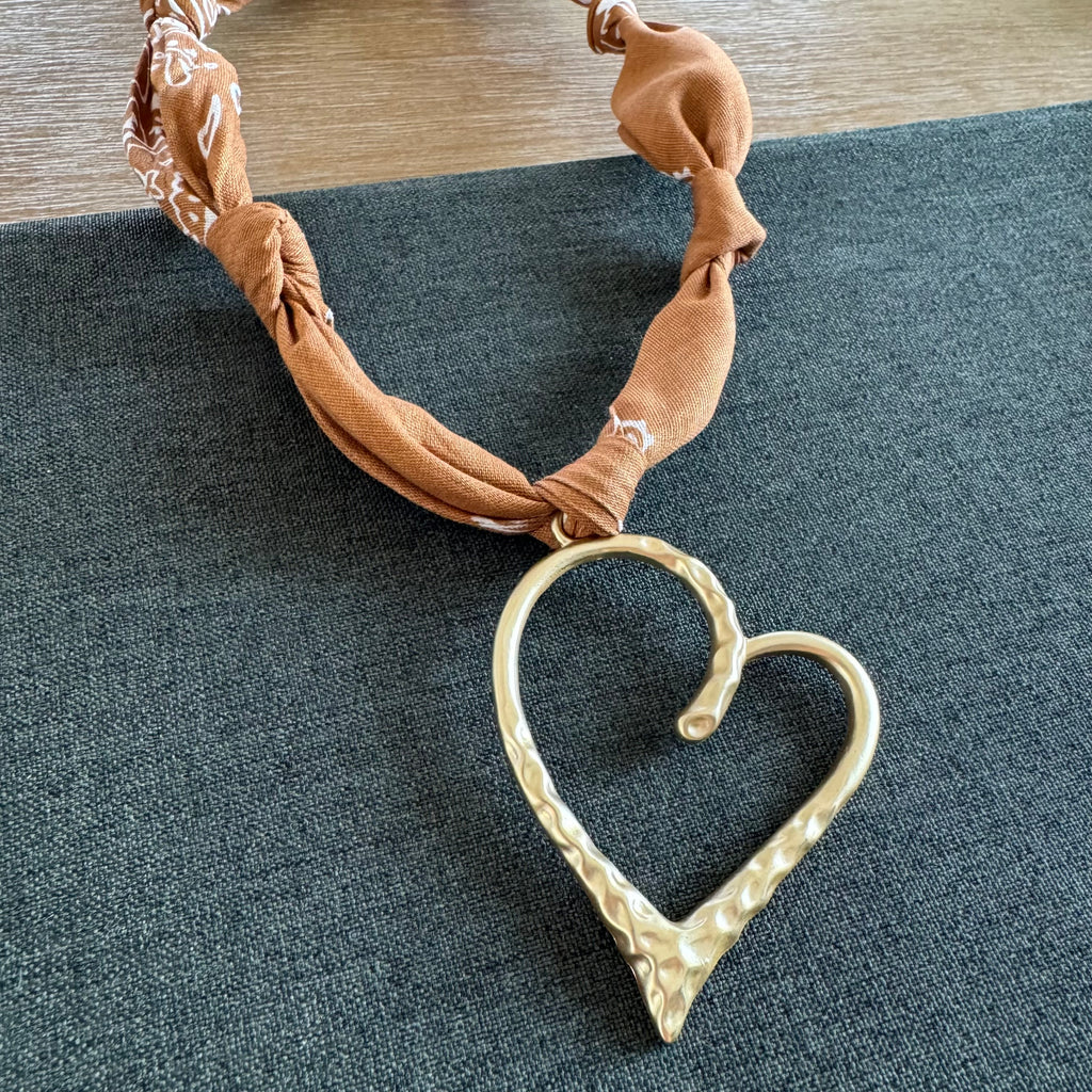 Hometown Heart Bandana Necklace