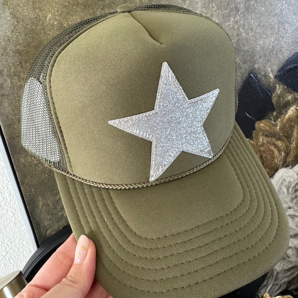 Green Silver Star Hat