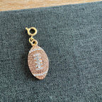 Football Stone Charm with clasp