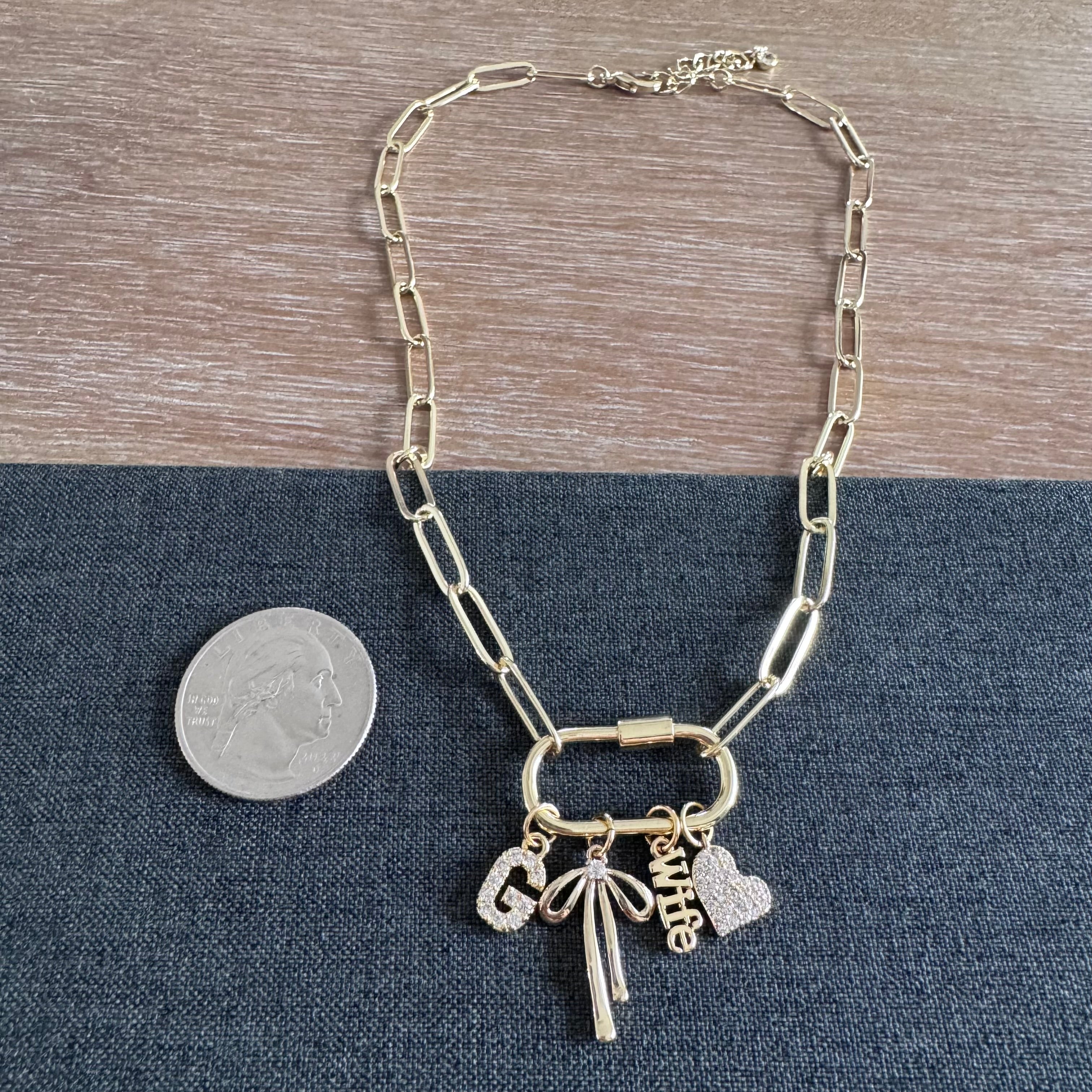 Griffin Carabiner Charm Necklace