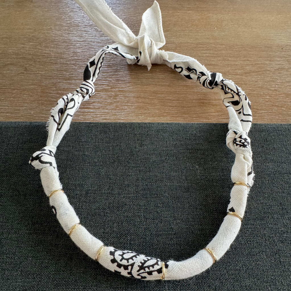 Premade Bandana Necklace Cream