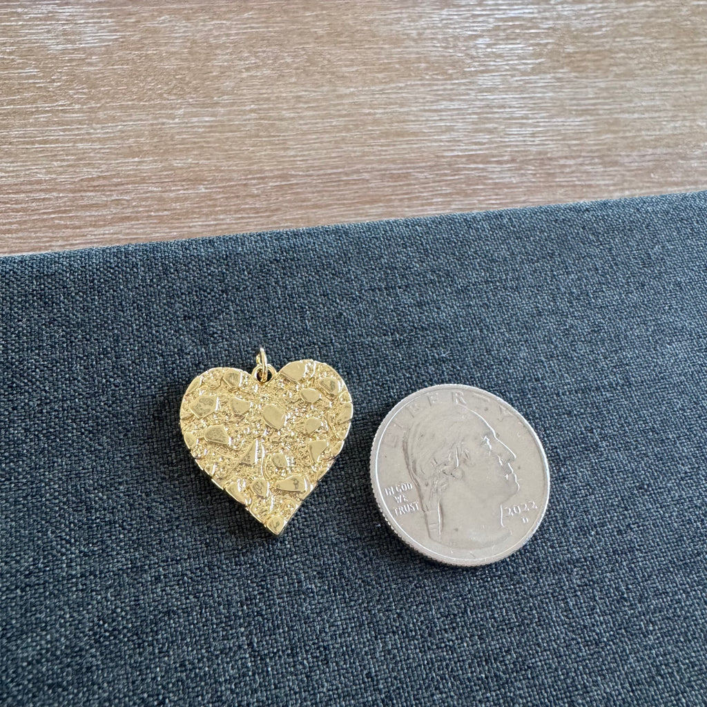 Lincoln Leopard Heart Charm