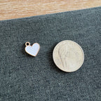 White Heart Charm