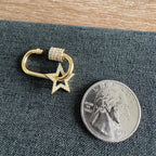 Rhinestone Star Carabiner Golden