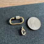 Custom Rhinestone Letter Carabiner